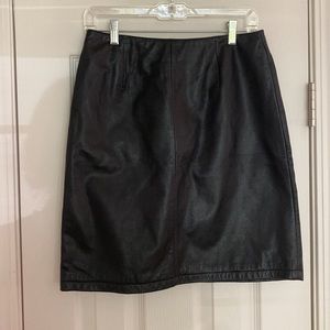 1990s Vintage Leather Skirt